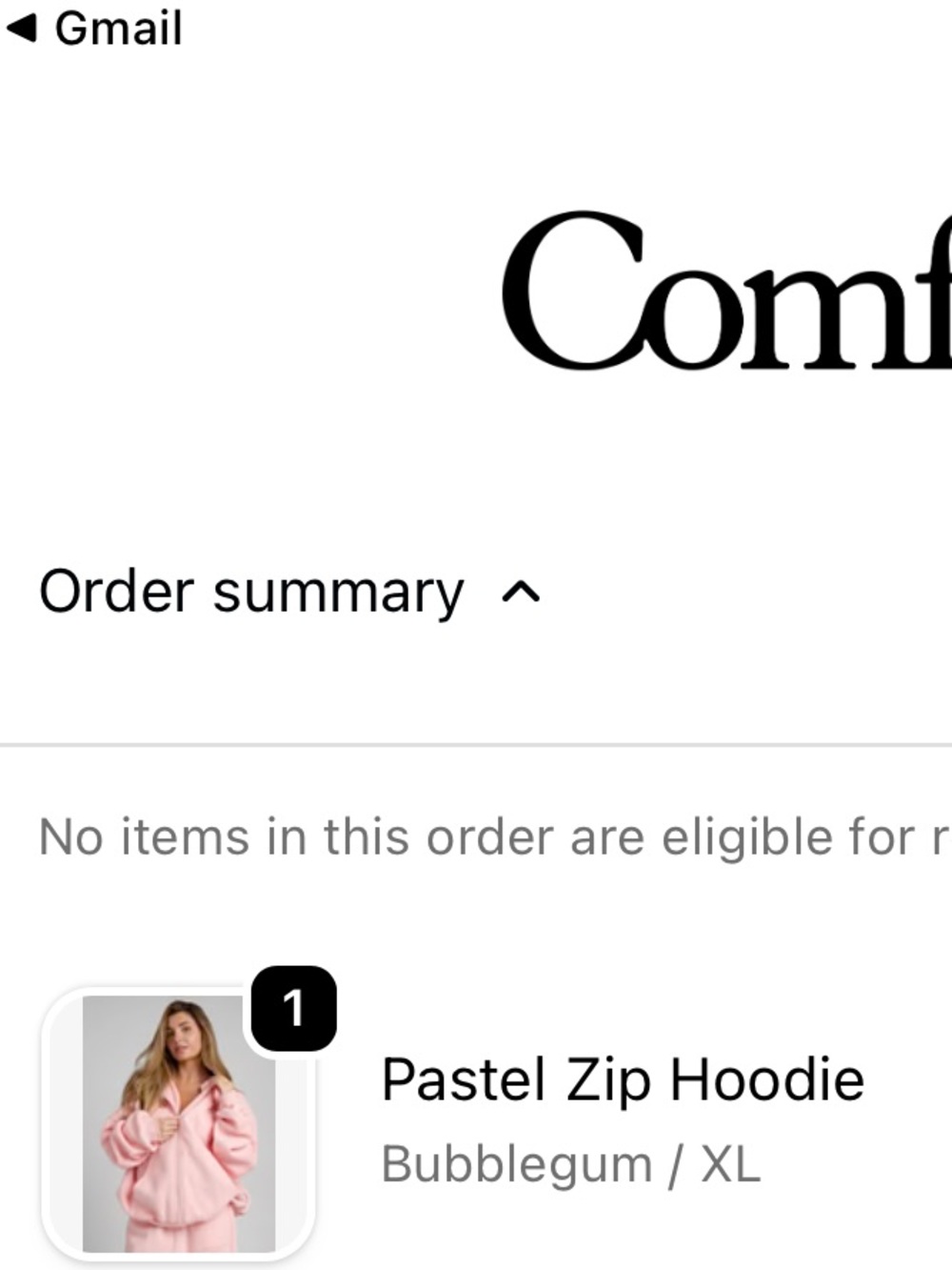 COMFRT Pastel Zip Hoodie Bubblegum XL - Picture 7 of 8